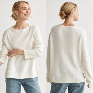 Jenni Kayne Everyday Wool/Cashmere Sweater in Oatmeal L